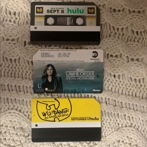 Wu Tang Clan NYC Metrocard Americans Saga Hulu TV show set 2 & Law and order